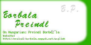 borbala preindl business card